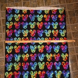 Disney Multicolor Kaleidoscope Mickey Mouse Fabric Remnant Crafts